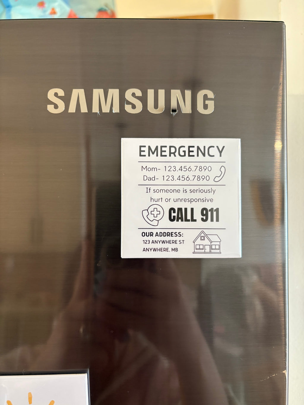 Custom Emergency Contact Magnet